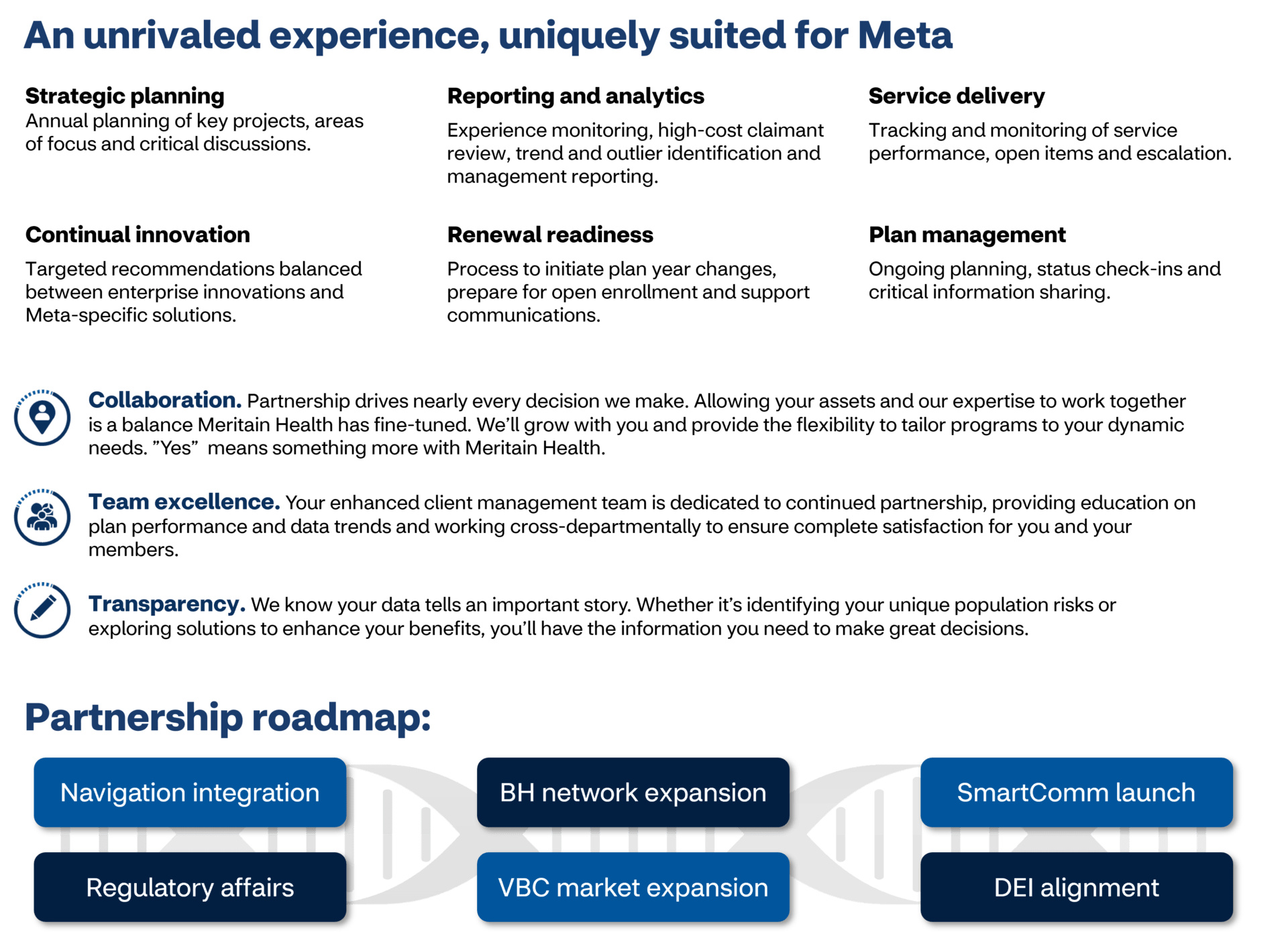 Meta business partnership outline